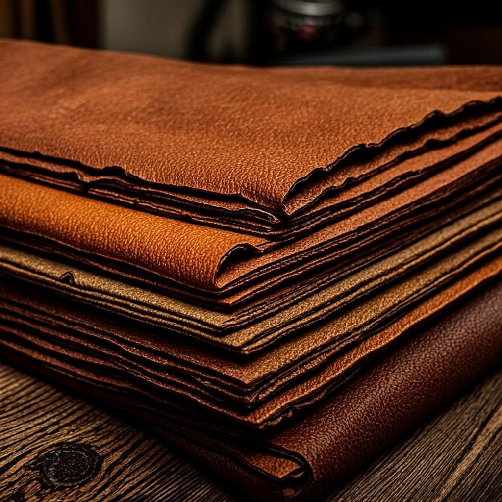 Natural leather hide store