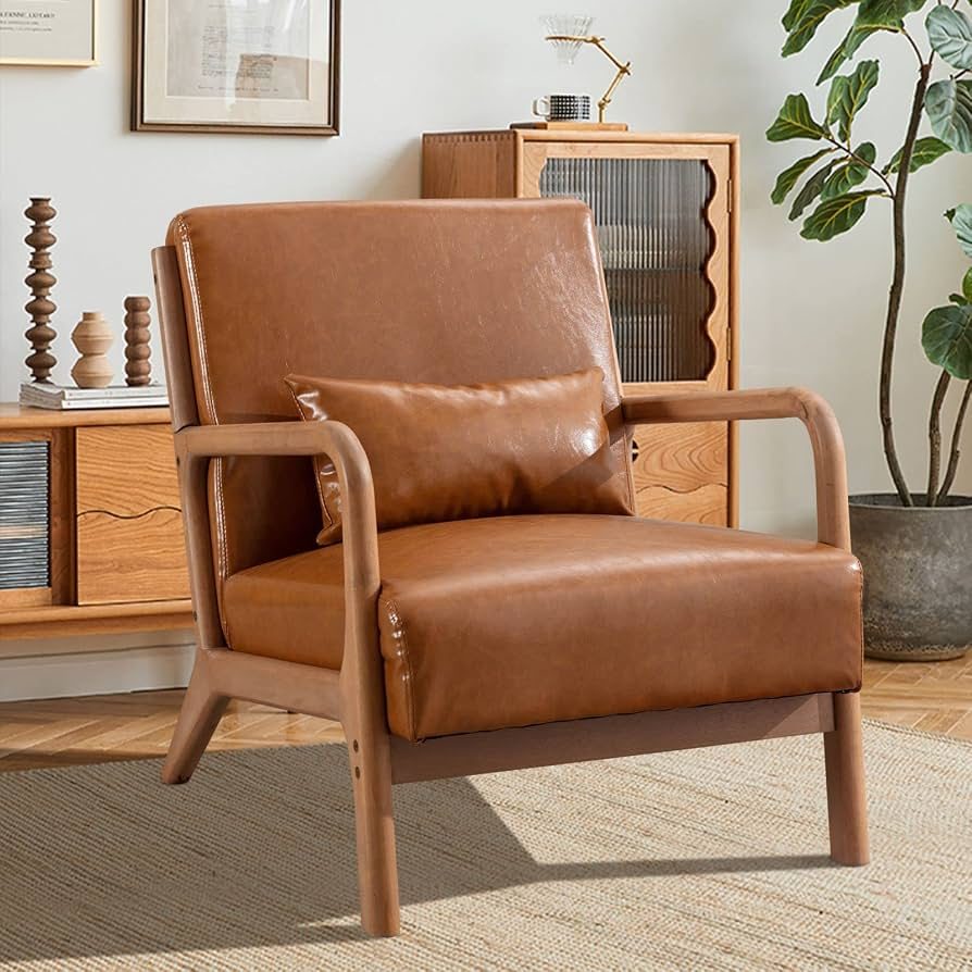 Pondicherry accent chair - cognac colourway
