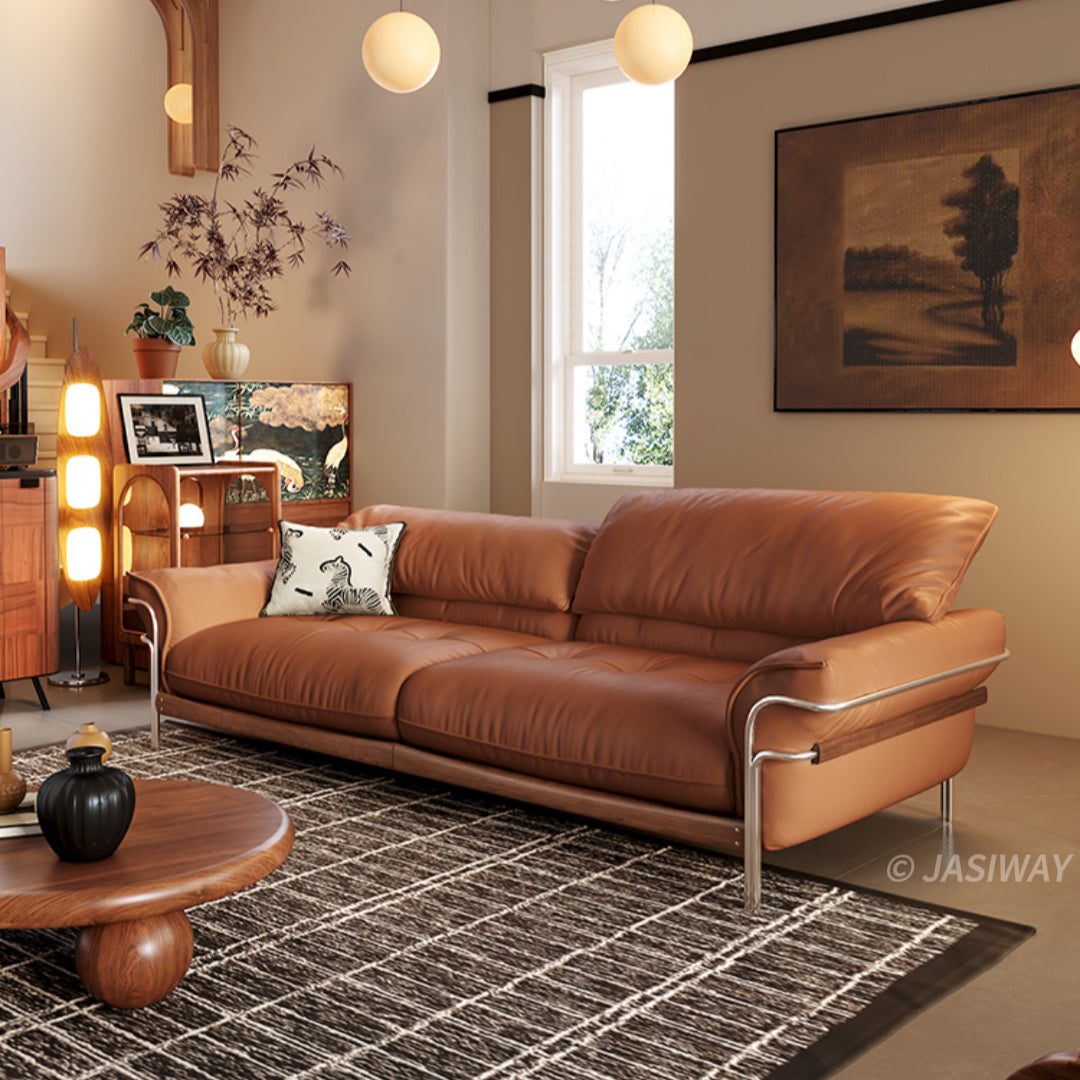 Rajwada 3-Seater Leather Sofa