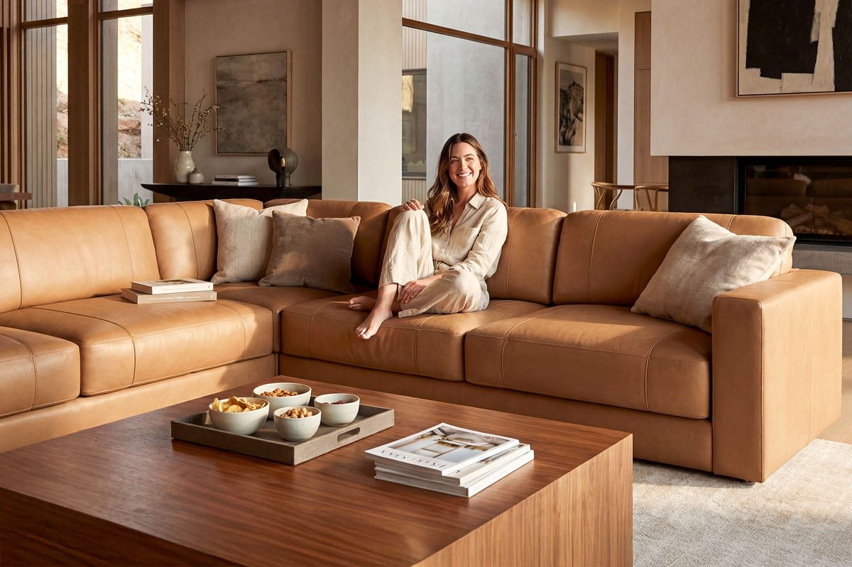Rajwada sofa - three-quarter view